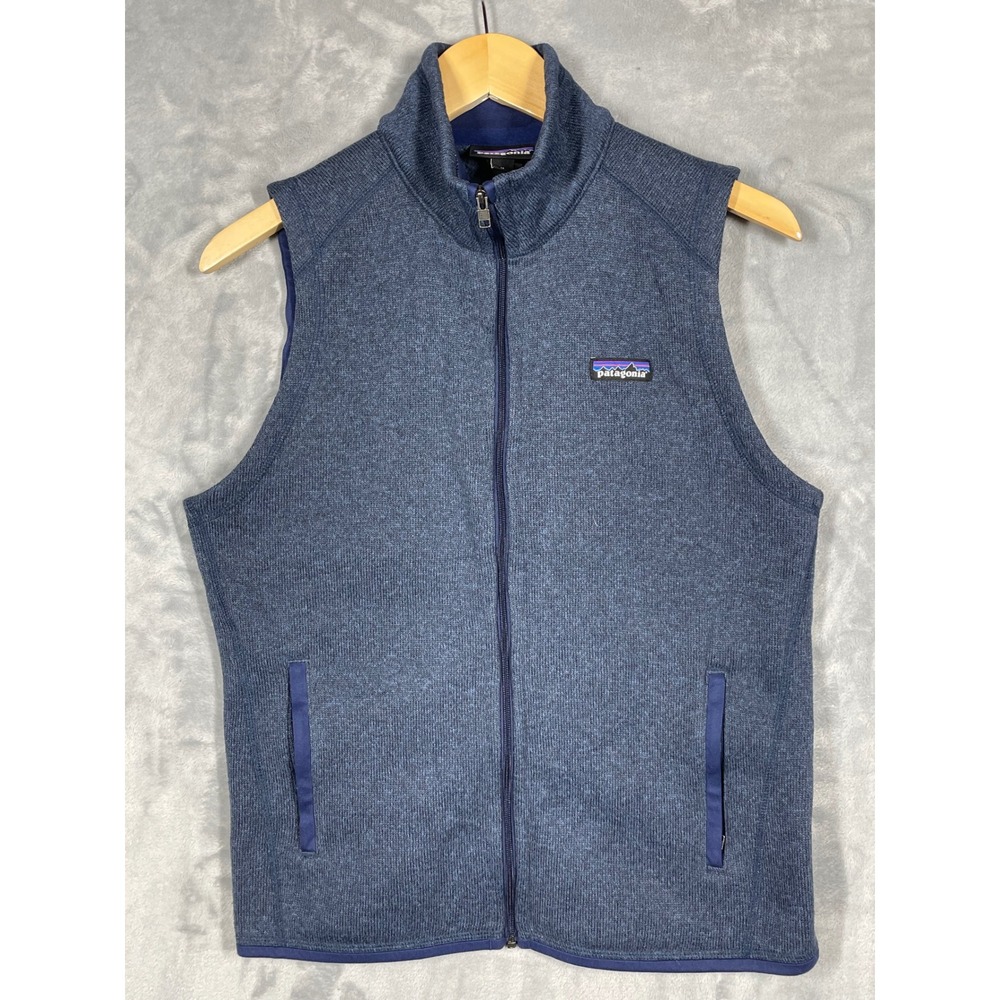 Patagonia Better Sweater Vest Mens Medium Navy Blue Full Zip Fleece 25886 SP19